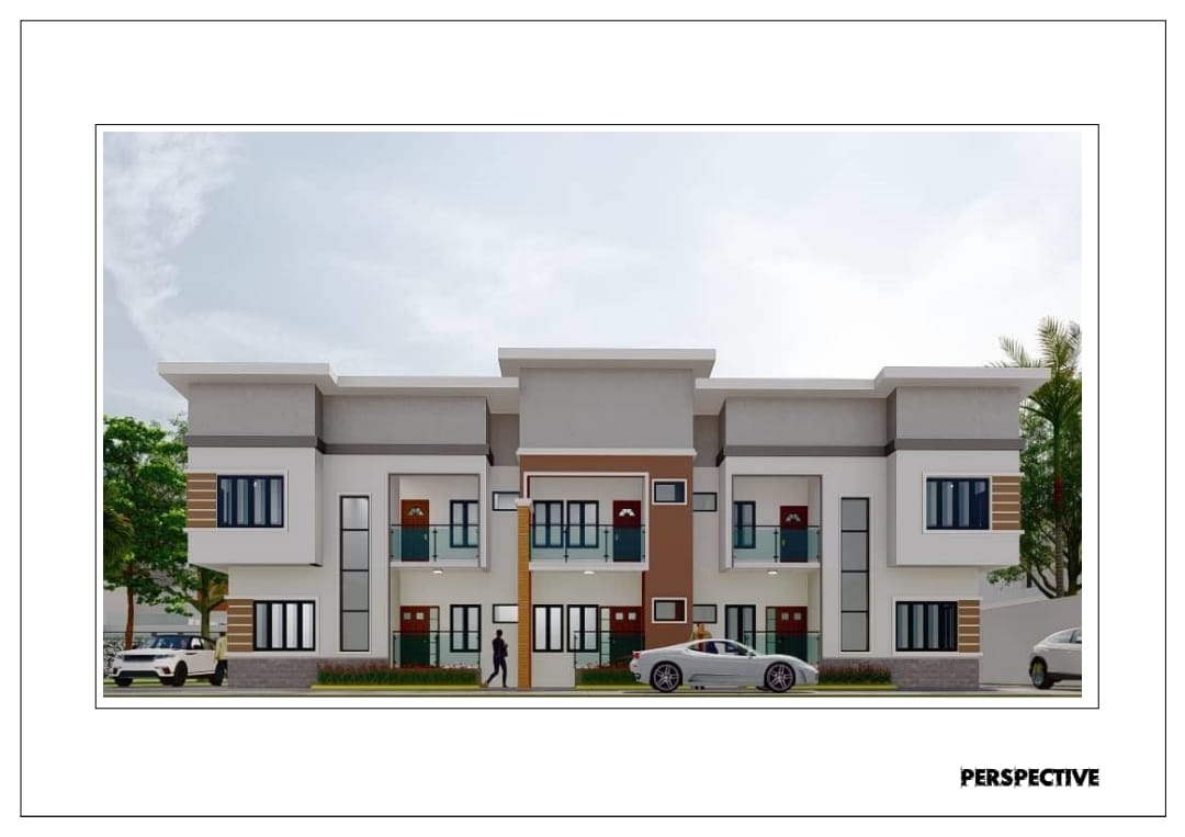 Courtyard layout of combined residential units